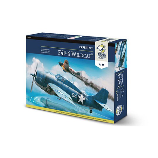 Maquette d'avion en plastique F4F-4 Wildcat Expert Set 1/72 Maquette d'avion en plastique F4F-4 Wildcat Expert Set 1/72