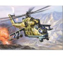 Maquette d'hélicoptère en plastique Mi-24V/VP Hind E 1/72