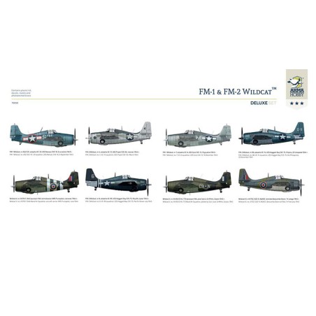 Maquette d'avion en plastique FM-1 & FM-2 Wildcat Deluxe Set 1/72 Maquette d'avion en plastique FM-1 & FM-2 Wildcat Deluxe Set 1/72