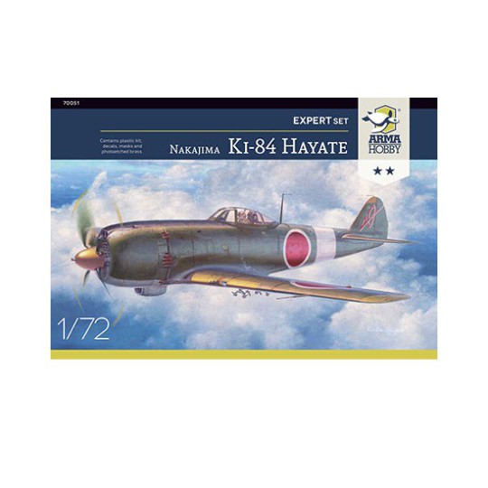 Maquette d'avion en plastique Nakajima Ki-84 Hayate Expert Set 1/72 Maquette d'avion en plastique Nakajima Ki-84 Hayate Expert Set 1/72
