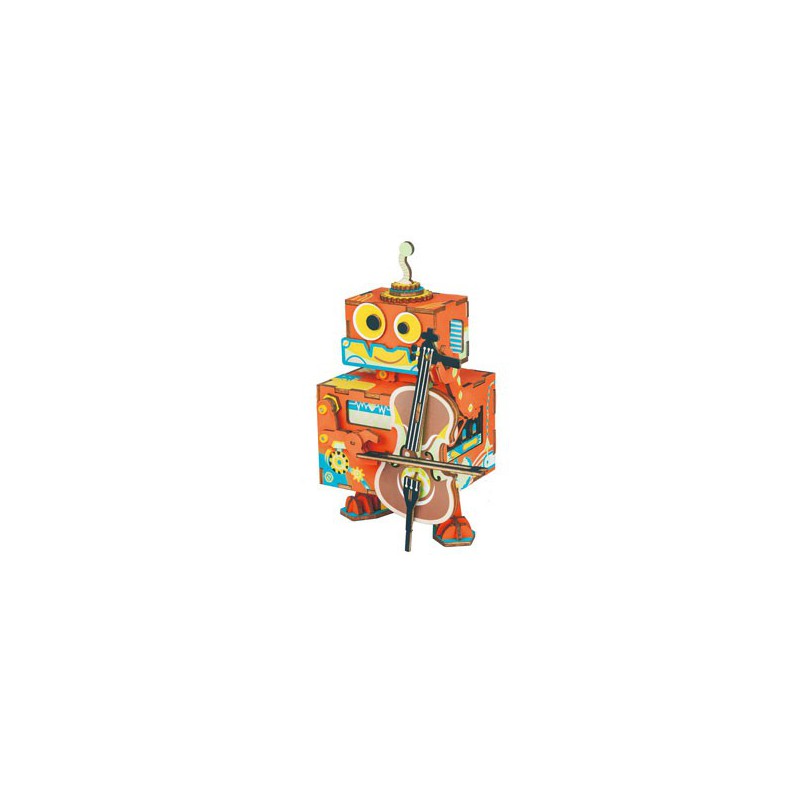 Puzzle 3D mécanique facile pour maquette Le Robot violoncelliste