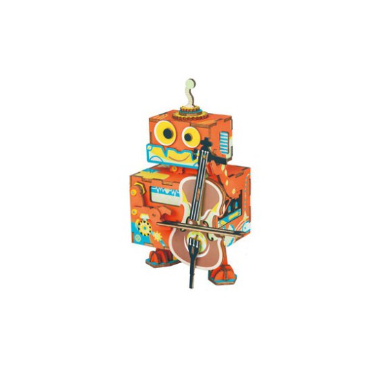 Puzzle 3D mécanique facile pour maquette Le Robot violoncelliste Puzzle 3D mécanique facile pour maquette Le Robot violoncelliste