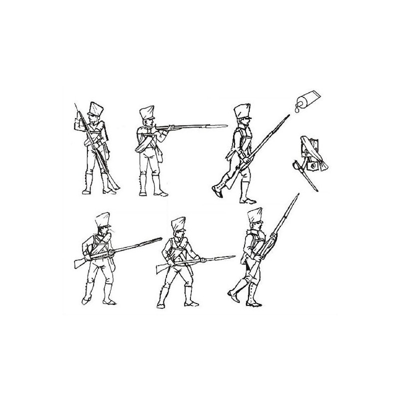 Figurine INFANTERIE PRUSSE ACTION 28mm