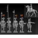 Figurine Seven years war Austrians command 1/72