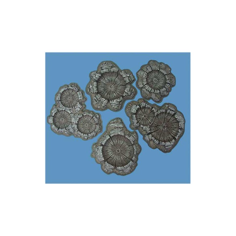 Maquette Diorama montéee et peinte CRATERES PEINTS