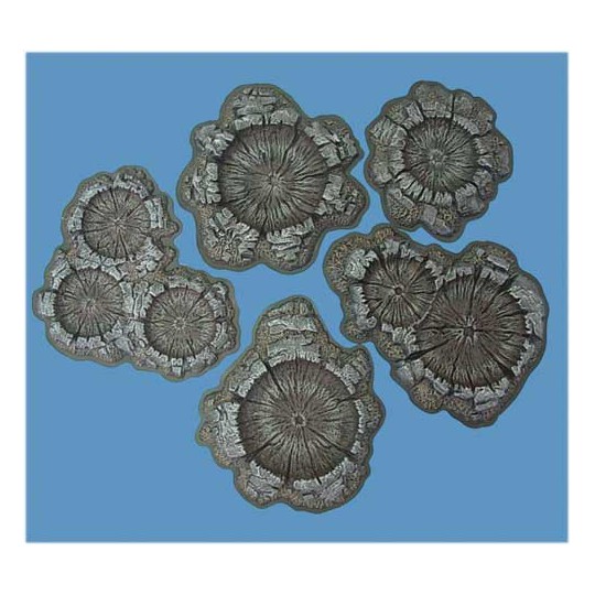 Maquette Diorama montéee et peinte CRATERES PEINTS