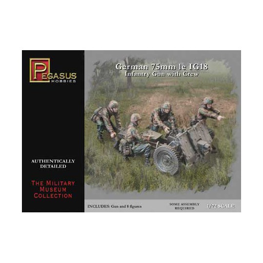 Maquette de Char en plastique GERMANN 75mm IG18 1/72 Maquette de Char en plastique GERMANN 75mm IG18 1/72