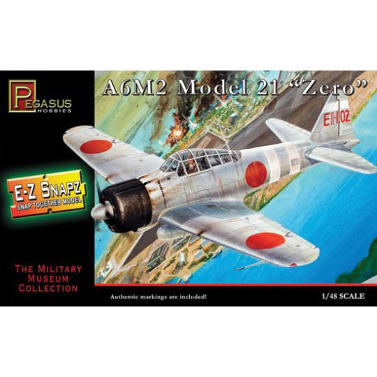 Maquette d'avion en plastique E-Z Built Kit A6M2 ZERO 1/48 Maquette d'avion en plastique E-Z Built Kit A6M2 ZERO 1/48