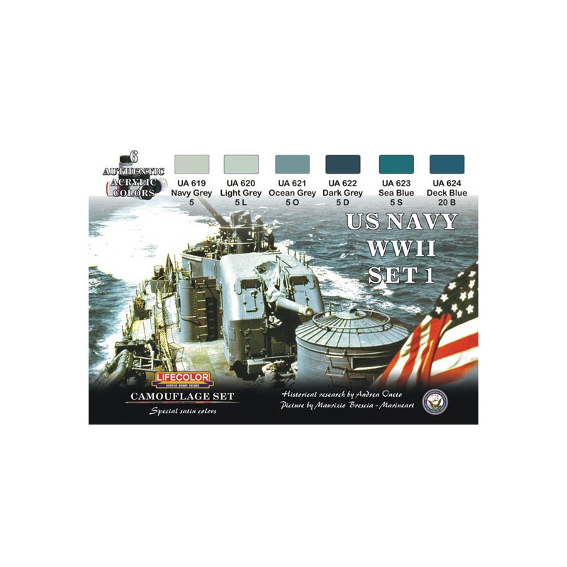 Peinture acrylique BATEAUX US WWII SET 1