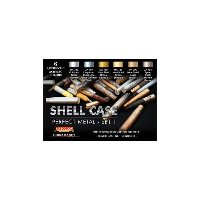 Peinture acrylique SHELLCASE perfect metal SET1
