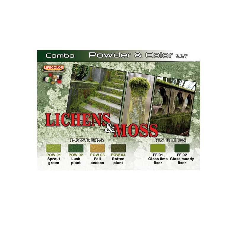Peinture acrylique Set Lichens et Mousse