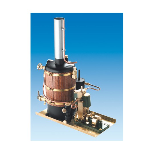 Barco radiocontrolado con máquina de vapor vertical Bateau électrique radiocommandé MACHINE A VAPEUR VERTICALE