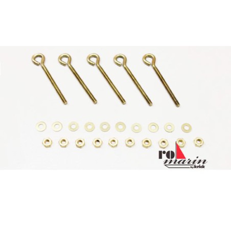 Accastillage de bateau Crochets à visser M2,5x30mm (5 pièces) Accastillage de bateau Crochets à visser M2,5x30mm (5 pièces)