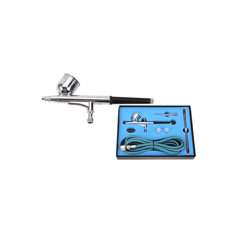 Aerographe pour maquette Coffret aérographe double action par gravité Aerographe pour maquette Coffret aérographe double action par gravité