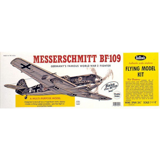 Avion de vol libre radiocommandé MESSERSCHMITT BF-109