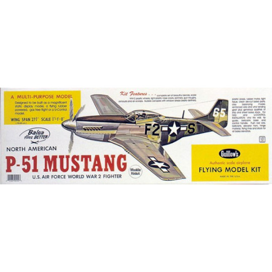 Avion de vol libre radiocommandé P-51 MUSTANG