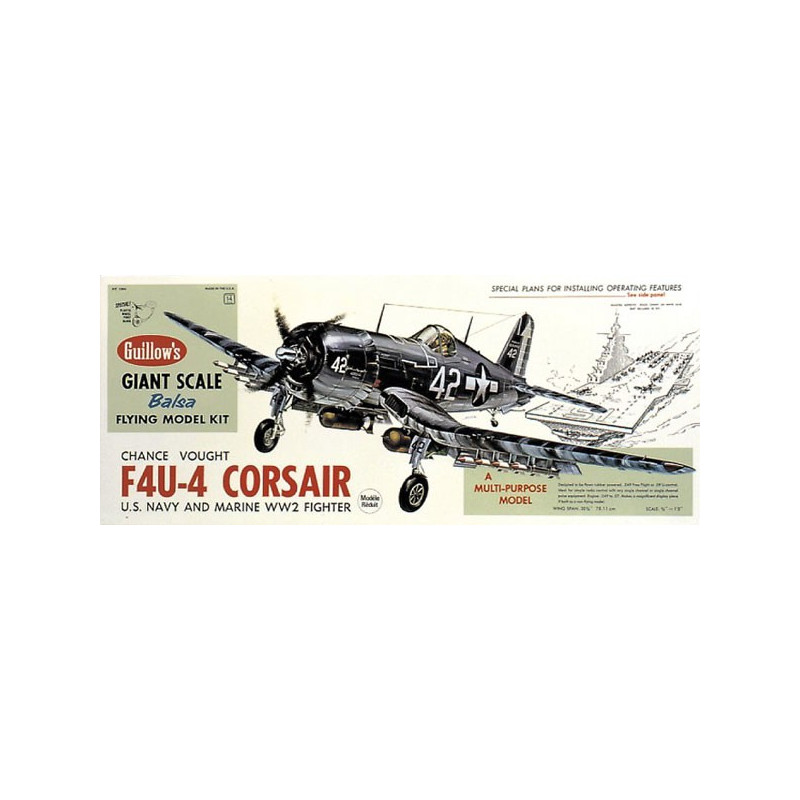 Avion de vol libre radiocommandé F4U-4 CORSAIR