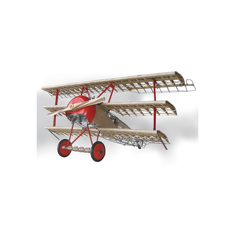 Maquette d'avion en bois FOKKER DR1 1/16
