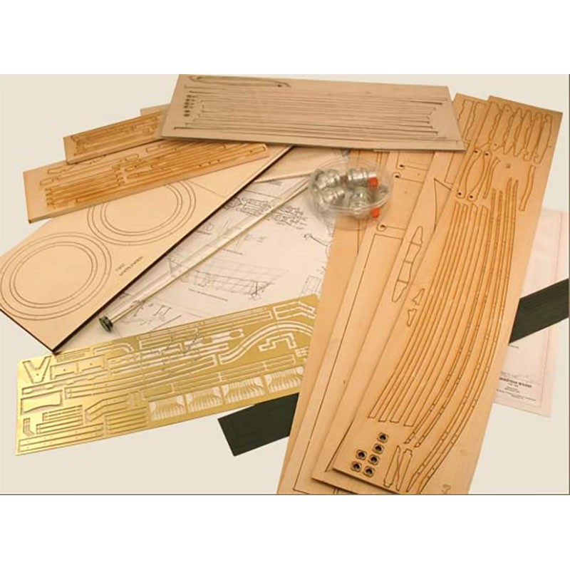 Maquette en bois à construire WAGON CONESTOGA 1/12