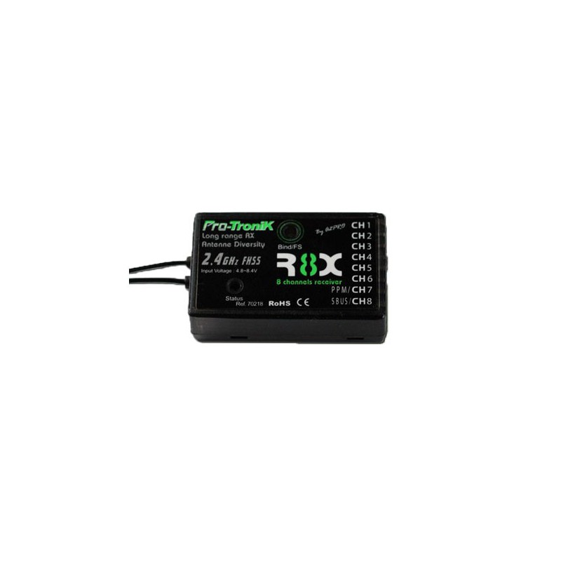 Ensemble pour radiocommande Radio PTR-6A V2 6 voies + accu LIPO