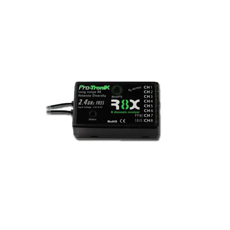 Accessoire pour radio Récepteur FHSS R8X 8 voies Pro-Tronik