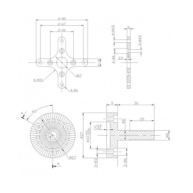Moteur électrique radiocommandé Moteur DM4330 Kv340