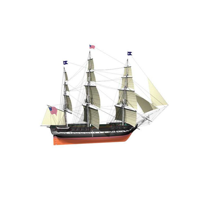 Bateau statique USS CONSTITUTION 1/100