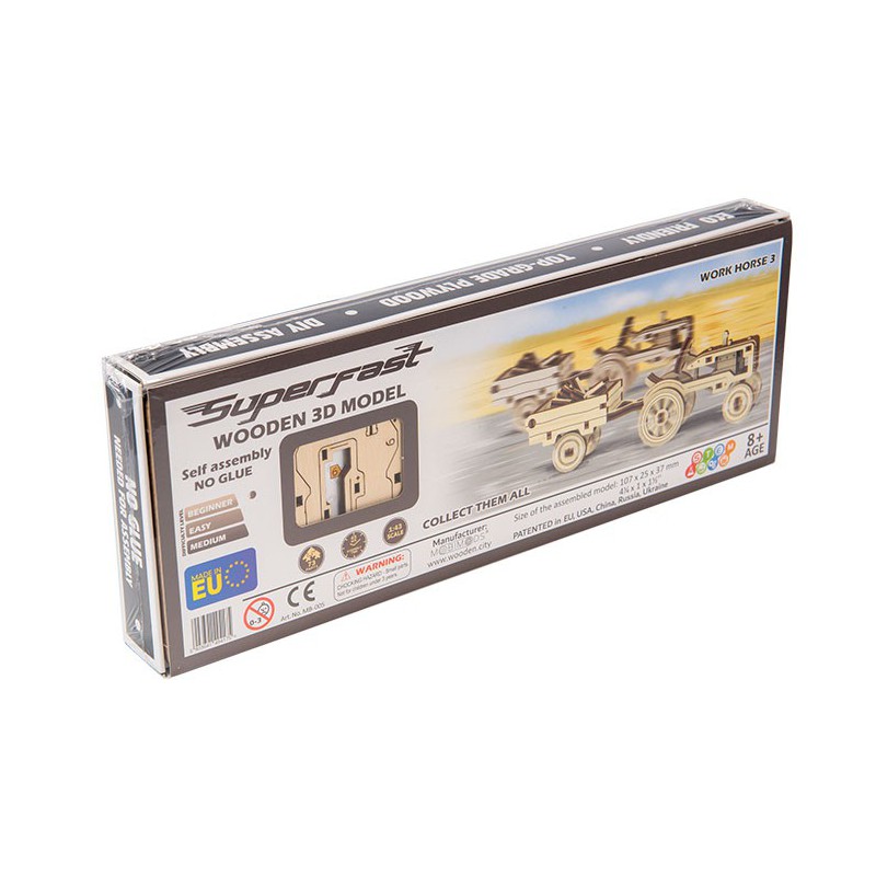 Puzzle 3D mécanique facile pour maquette Tracteur et remorque Superfast