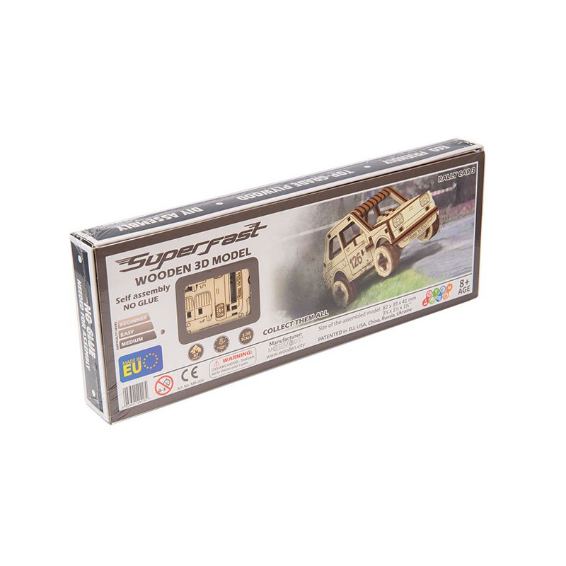 Puzzle 3D mécanique facile pour maquette Rallye car 3 Superfast