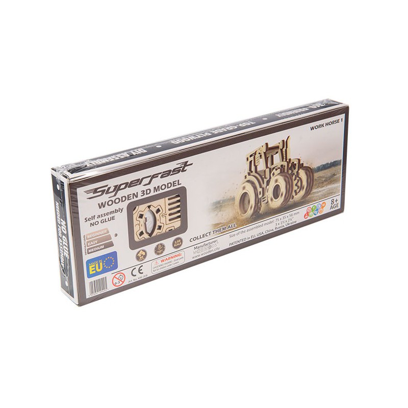 Puzzle 3D mécanique facile pour maquette Tracteur 1 Superfast