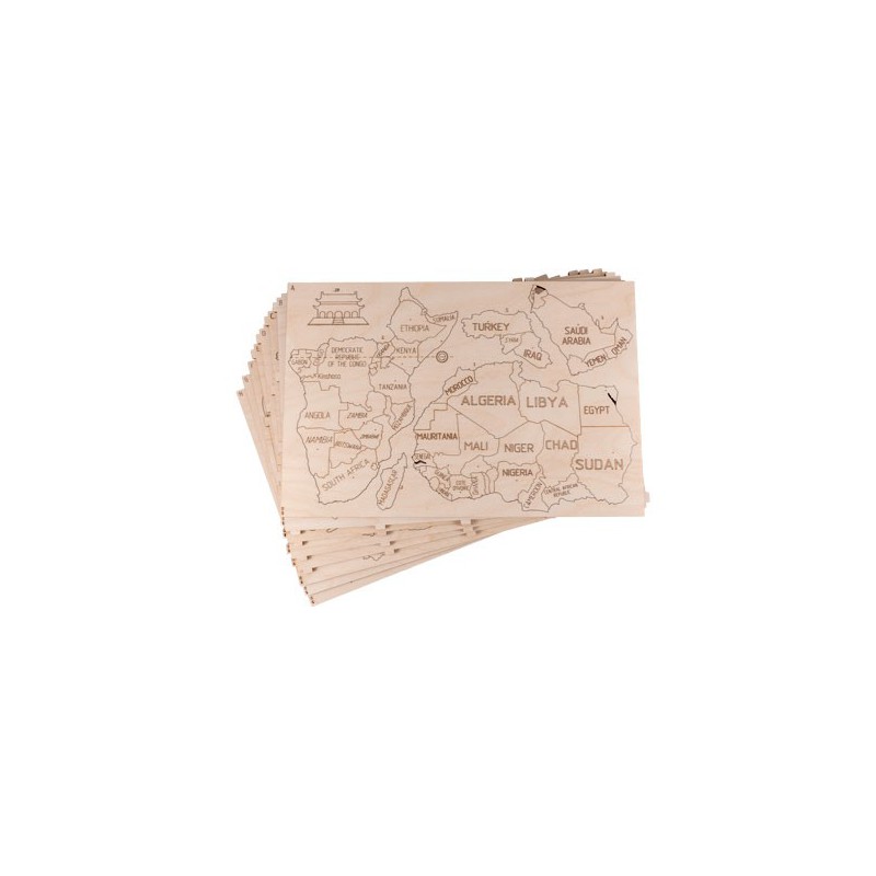 Puzzle 3D mécanique facile pour maquette Carte du monde XL