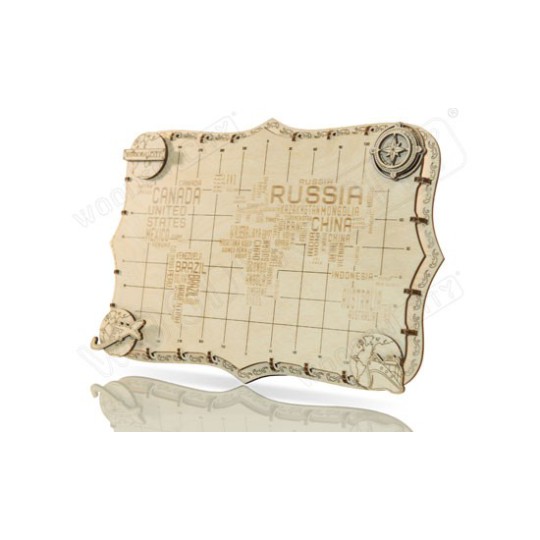 Puzzle 3D mécanique facile pour maquette Carte du monde Expédition série mots Puzzle 3D mécanique facile pour maquette Carte du monde Expédition série mots