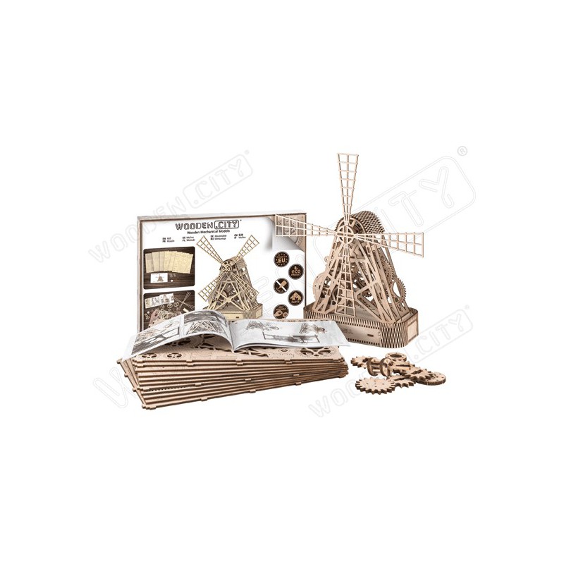 Puzzle 3D mécanique intermédiaire pour maquette Moulin