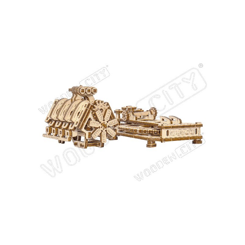 Puzzle 3D mécanique intermédiaire pour maquette Moteur V8