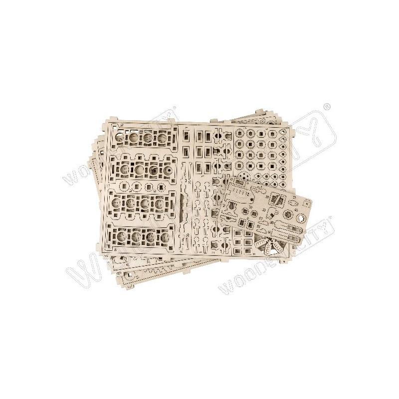 Puzzle 3D mécanique intermédiaire pour maquette Moteur V8