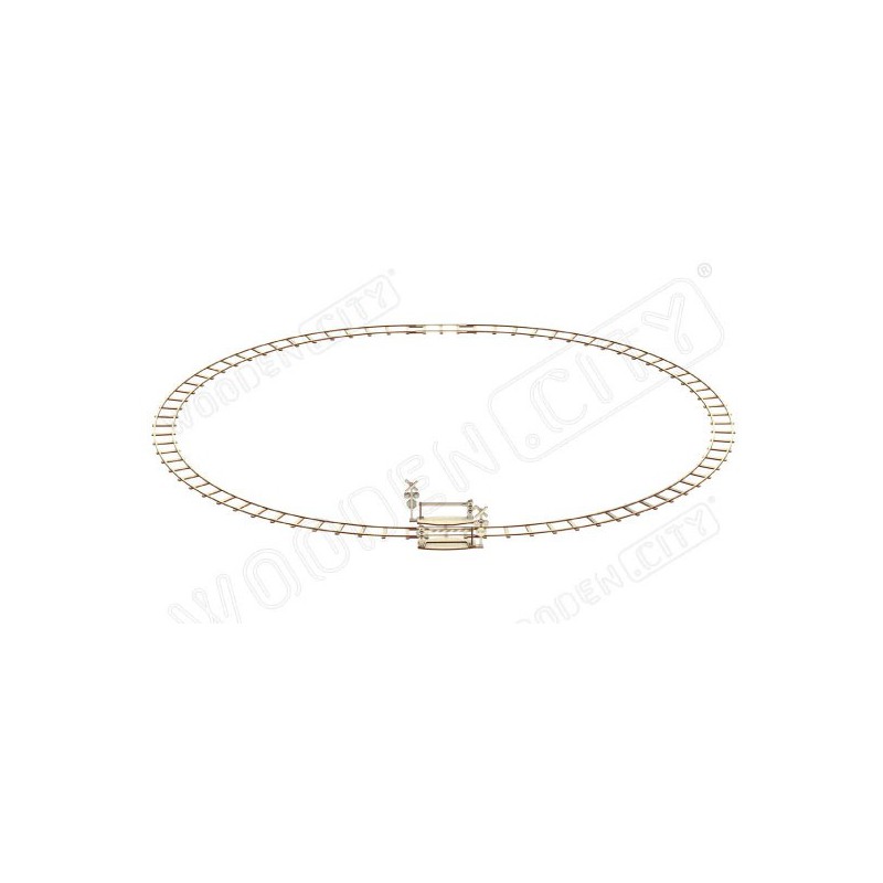 Puzzle 3D mécanique facile pour maquette Rails pour Locomotive