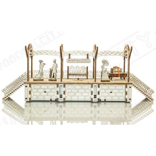Puzzle 3D mécanique intermédiaire pour maquette Gare Puzzle 3D mécanique intermédiaire pour maquette Gare