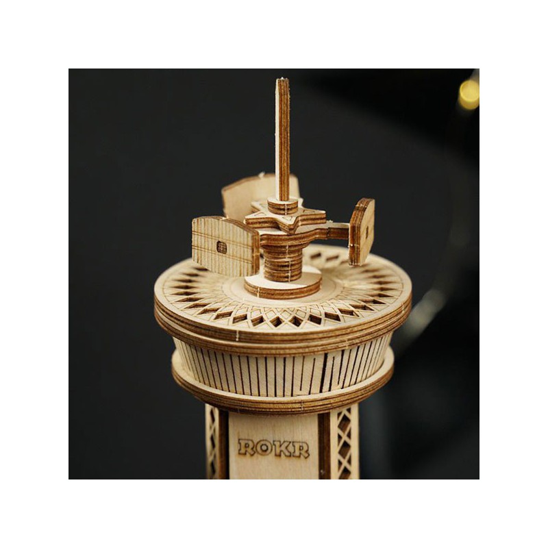 Puzzle 3D mécanique intermédiaire pour maquette La tour de contrôle musicale