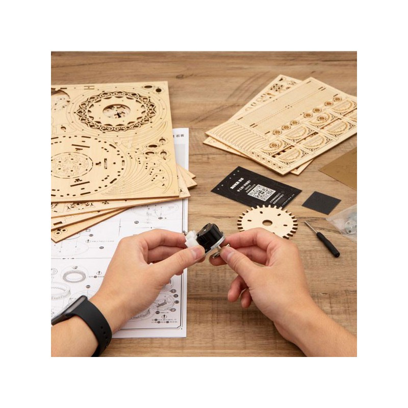 Puzzle 3D mécanique intermédiaire pour maquette La tour de contrôle musicale