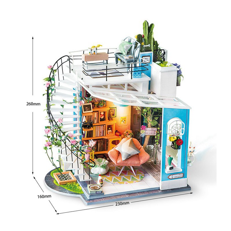 Puzzle 3D mécanique intermédiaire pour maquette Le loft de Dora