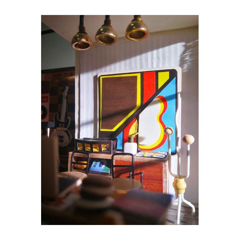 Puzzle 3D mécanique intermédiaire pour maquette Le studio de Kevin