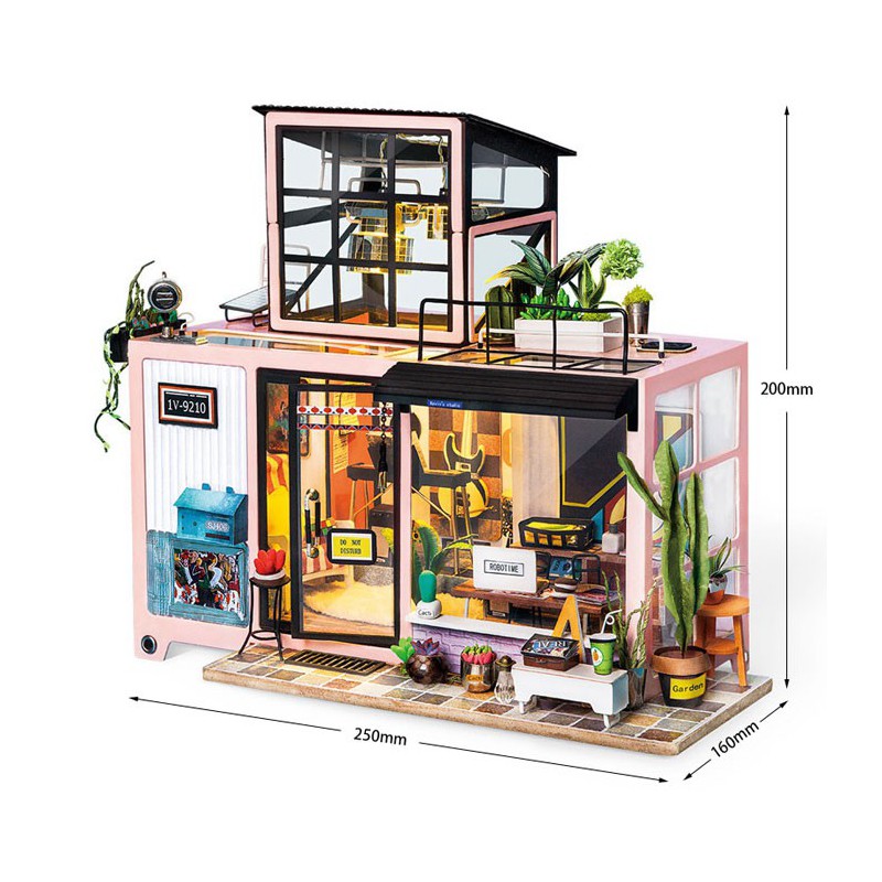 Puzzle 3D mécanique intermédiaire pour maquette Le studio de Kevin