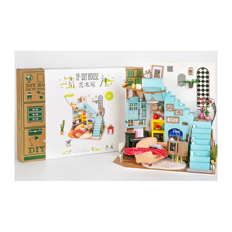 Puzzle 3D mécanique intermédiaire pour maquette Le salon de Joy