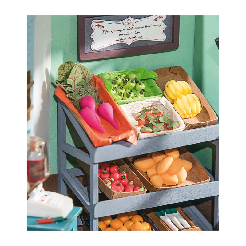 Puzzle 3D mécanique intermédiaire pour maquette Chez le marchand de légumes