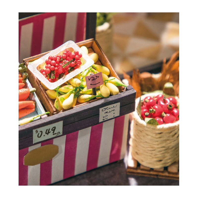 Puzzle 3D mécanique intermédiaire pour maquette Chez le marchand de légumes