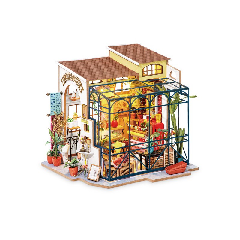 Puzzle 3D mécanique intermédiaire pour maquette Chez Emilie la Fleuriste