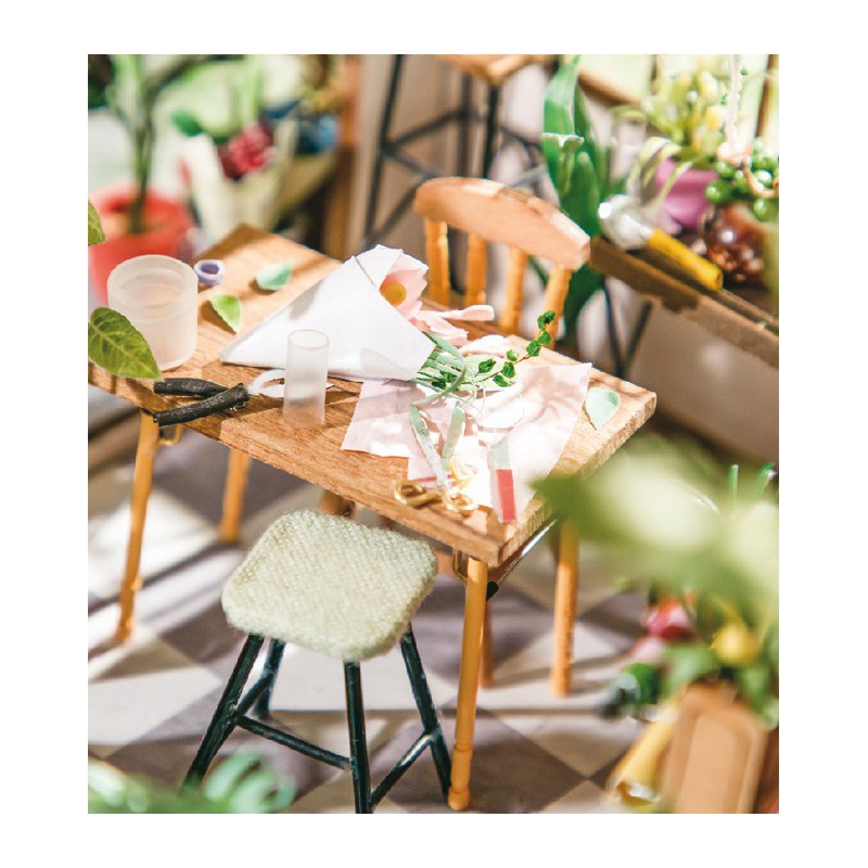 Puzzle 3D mécanique intermédiaire pour maquette Chez Emilie la Fleuriste