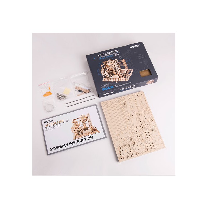 Puzzle 3D mécanique intermédiaire pour maquette Piste de billes avec ascenseur Robotime