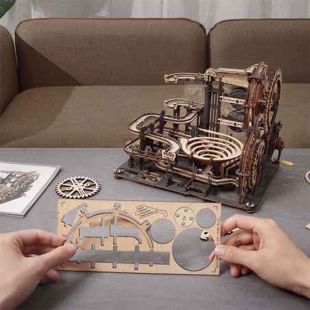 Puzzle 3D mécanique intermédiaire pour maquette Piste de billes Night City Puzzle 3D mécanique intermédiaire pour maquette Piste de billes Night City