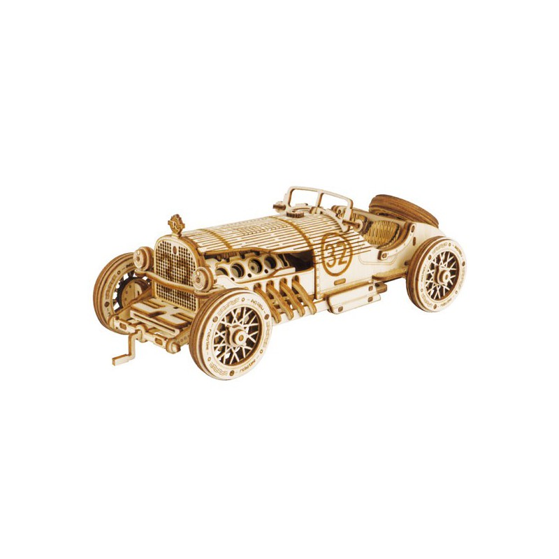 Puzzle 3D mécanique intermédiaire pour maquette Voiture V8 grand prix